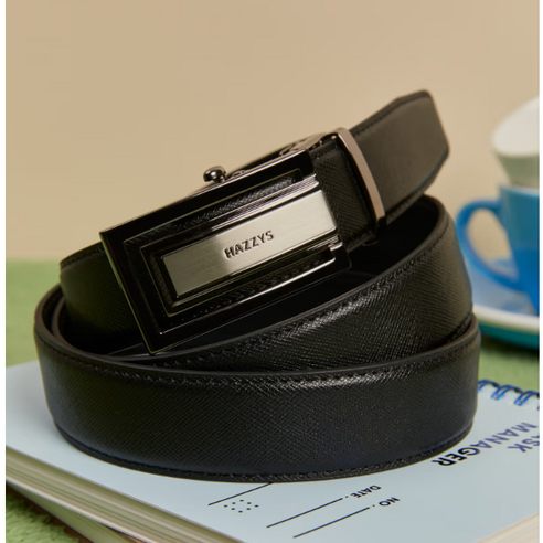 [헤지스] 로고 버클장식 소가죽 남성 자동벨트 헤지스남자벨트