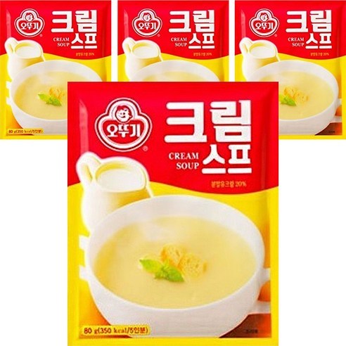   오뚜기 크림 스프, 80g, 4개