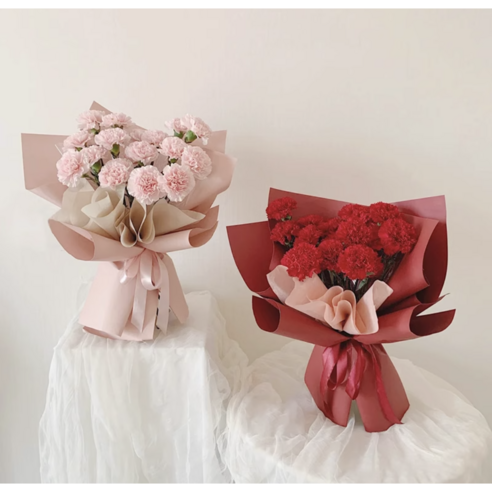어버이날 카네이션 생화꽃다발, 5송이, 레드, 1개