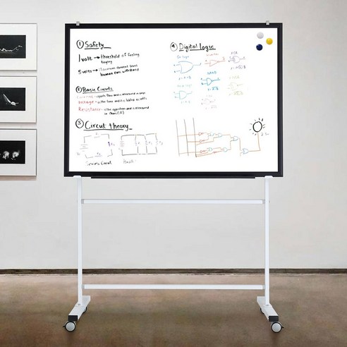 (주) 토탈하얀칠판 자석 화이트보드+스탠드세트 (블랙우드), 블랙우드