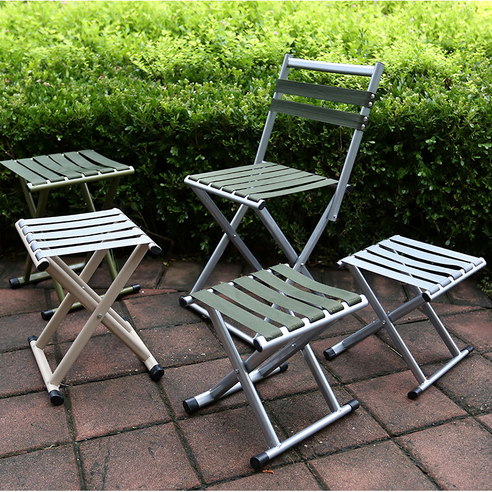 EPWEI 아웃도어 경량 접이식 스툴 휴대용 간편 접이식 캠핑 의자, 경량 접이식의자, 베이지, 1개