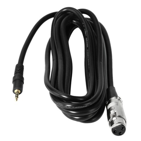Ursmart 오디오 케이블을 연결하는 XLR 암 플러그 케이블에 3.5mm TRS 플러그 검정, 3M, 블랙, 설명