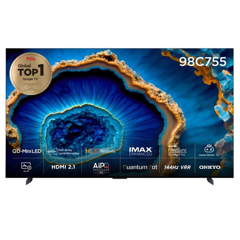 TCL 4K UHD QD Mini LED 스마트TV 238cm(98인치), 238cm(98인치), 98C755 × 스탠드형 × 방문설치, 98C755 × 스탠드형 × 방문설치 섬네일