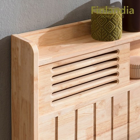 편안하고 실용적인 핀란디아 네이처 R100 수납 LED 침대: 완벽한 수면 경험