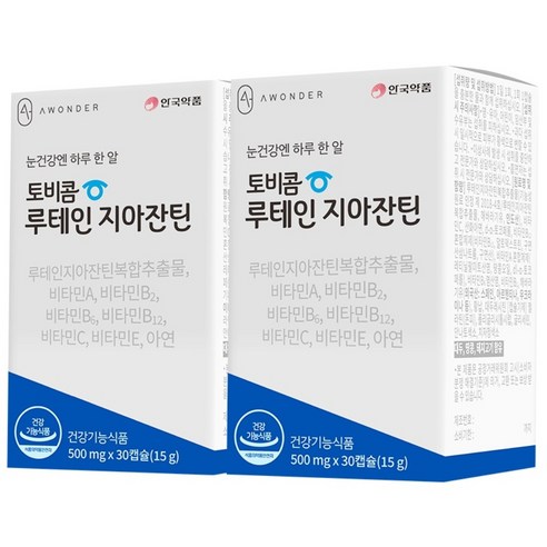 토비콤 루테인 지아잔틴 15g, 30정, 2개