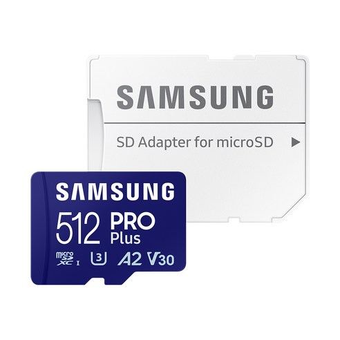 삼성전자 정품 마이크로 SD카드 PRO PLUS 512GB MB-MD512SA/KR 어댑터 공식인증 R, 단품, 1개