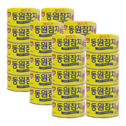 동원 라이트 스탠다드 참치, 135g, 30개