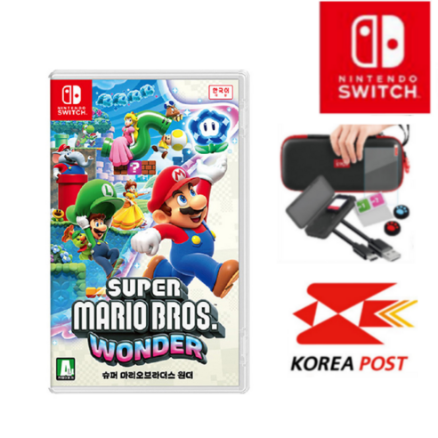 [닌텐도] SWITCH 닌텐도 스위치 슈퍼 마리오브라더스 원더, 슈퍼 마리오브라더스 원더+9종 종합 악세사리 패키지