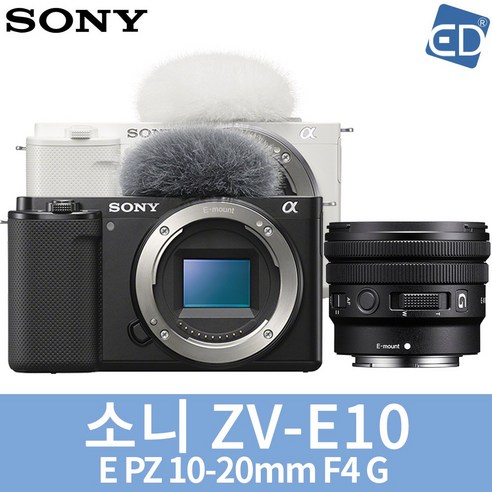 소니정품 ZV-E10 16-50mm 패키지 미러리스카메라/ED, 21 ZV-E10블랙+E PZ 10-20mm F4 G