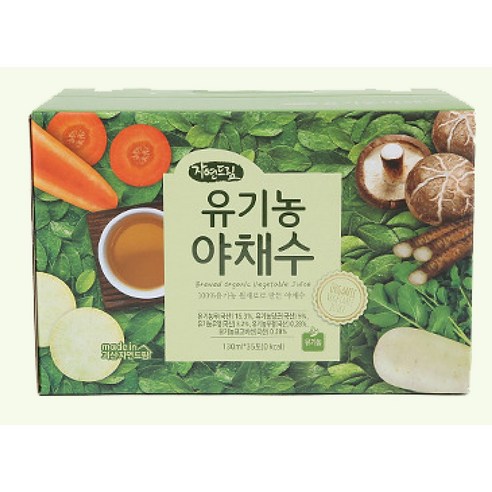 자연드림 유기농 야채수, 35개, 130ml