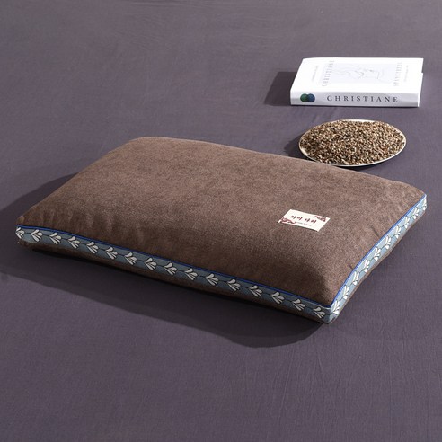 [LM] Whole Grain Buckwheat Shell Filling Pad Pillow Core Pure Buckwheat Inner Pillowcase Home Neck P, 35X55cm with, -coffee