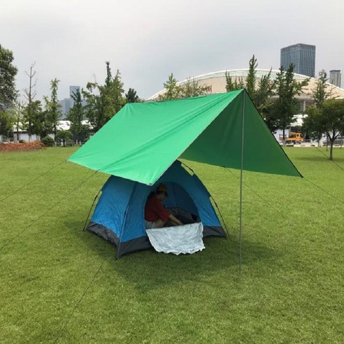 휴대가 간편한 캠핑 그늘막 비막이XT3, 오렌지