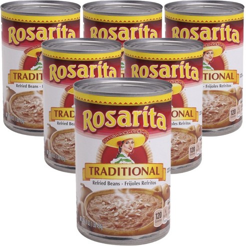 Rosarita 리프라이드 빈즈 트래디셔널, 454g, 6개