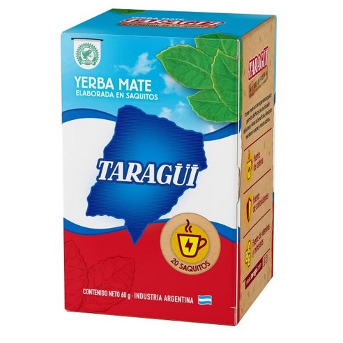 Taragüi Yerba Mate 20개 포장된 티백, 20개(1팩)