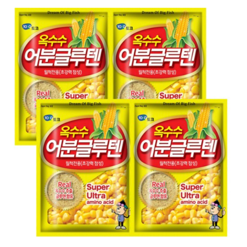 토코 베스트2 떡밥 옥수수 어분 글루텐, 300g, 4개