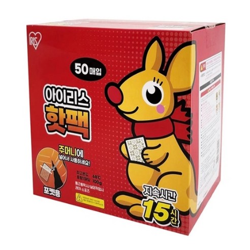 아이리스 포카포카 캥거루 포켓용 핫팩 80g, 50개