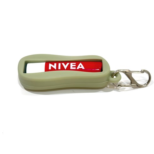 립밤, 립스틱, 틴트, 이제 잃어버릴 걱정 끝! 그린빛 매력의 실리콘 케이스 키링 후기 립밤케이스