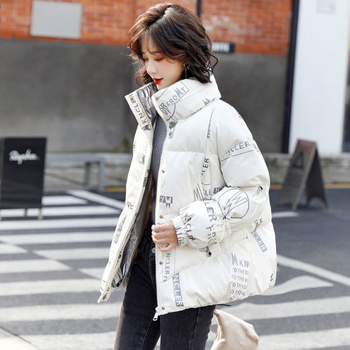 smy새로운 다운 재킷 여성 겨울 짧은 워시 무료 한국어 스타일 느슨한 작은 밝은 흰색 오리 칼라 두꺼운