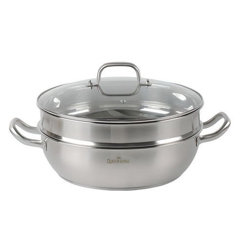 퀸센스 올스텐 인덕션 찜기 2단, 24cm, 1세트