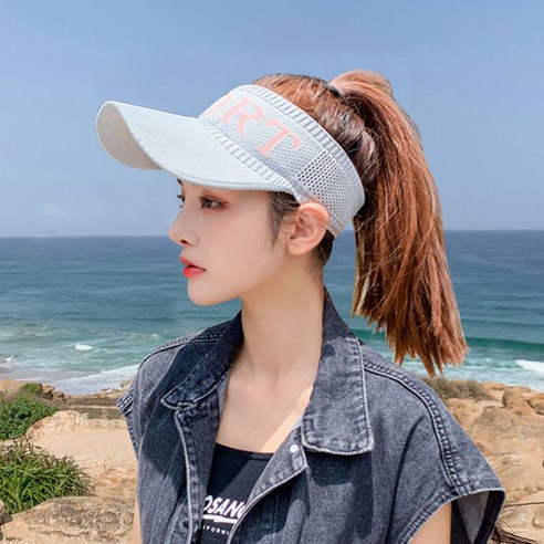 DFMEI 빈티지 썬캡 여성 썬캡 아웃도어 스포츠 썬캡 한국판 니트 베이스볼 캡 모자, DFMEI SPORT[그레이]