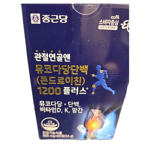 종근당 정품 관절연골엔 뮤코다당단백 콘드로이친 1200 플러스, 60정, 6개