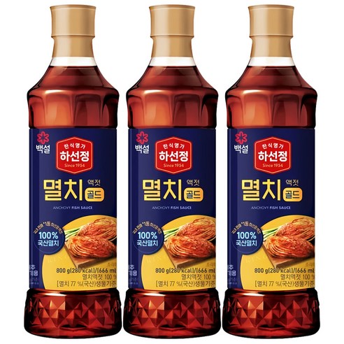 하선정 멸치 액젓, 400g, 3개