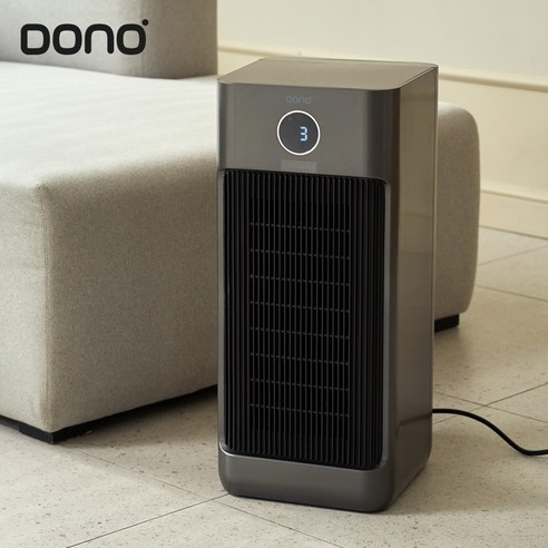 도노 저소음 가정용 온풍기 사무실 업소용 전기 PTC 히터 난방기, DN-601, 딥그레이