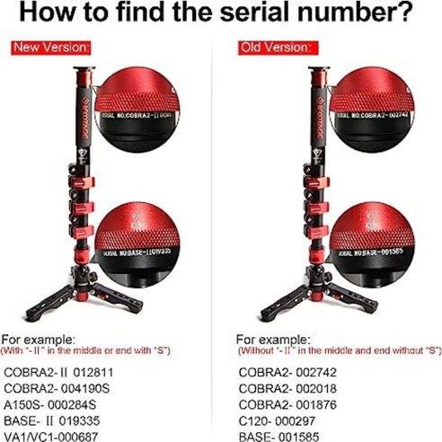 (관부가세포함) 정시출고 IFOOTAGE 코브라 2 카메라 모노포드용 퀵릴리즈 플레이트 새 버전, 한개옵션0 모노포드코브라 Best Top5