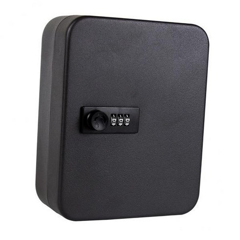 2xIron 암호 키 상자 부동산 키 홀더에 대 한 20pcs 키 보관 상자 넣어, 검은 색, 20x16x7.5cm, 철