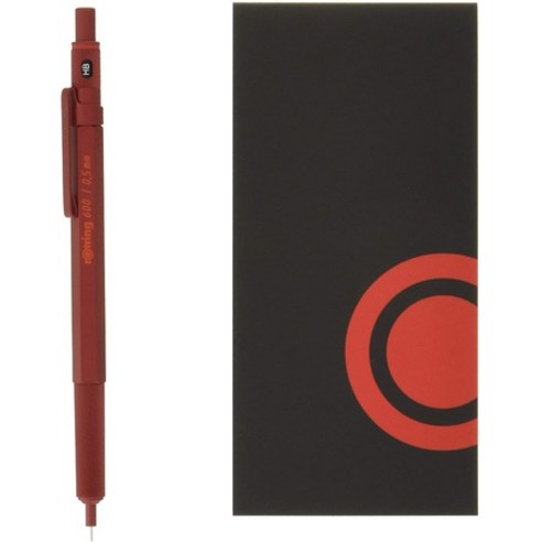 일본직발송 3. 로또링(Rotring) 로트링 펜슬 선물 세트 600 2139755 마더 레드 0.5mm 메모 패드 포함 일본, One Size_One Color, One Size_One Color, One Color