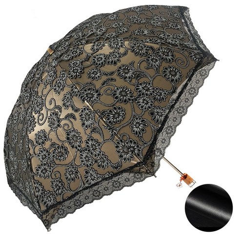메트로시티양산 추천 상품마르벨라 꽃무늬 레이스 자외선차단 양산 암막 우산 겸용 제품 사진