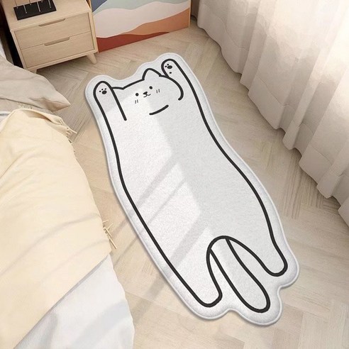 멍멍냥냥 논슬립 애니멀 극세사발매트 현관 욕실 주방매트, 만세냥, 1개
