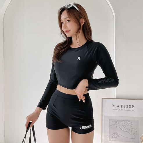 주디앤 여성 쿨 래쉬가드 투피스 수영복 세트