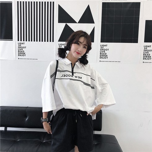KORELAN 신작 남성용 옷깃 단색 티셔츠 남성용 느슨한 스타일 티셔츠 남성용 반팔 폴로 셔츠
