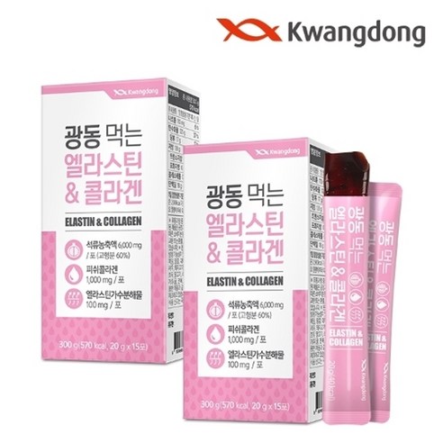 광동 먹는 엘라스틴 저분자 피쉬 콜라겐 젤리 15포 2박스, 1개