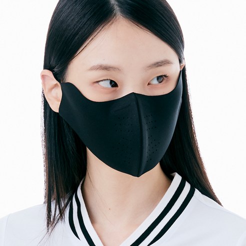 어베이브 3D와이어 라이트벤트 자외선차단 스포츠 골프 마스크, 블랙, 1개