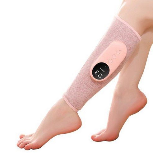 ELSECHO 무선 휴대용 온열 충전식 다리 마사지기 종아리 마사지기 공기압 안마기 USB충전 케이블 포함, 1개, 핑크