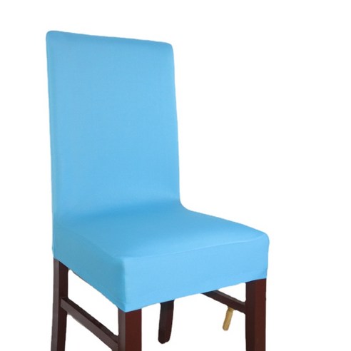 반 의자 커버 단색 탄성 의자 커버 홈 식당 의자 커버 호텔 좌석 커버, 레이크 블루, 38-4645-55