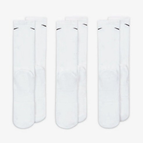 땀 걱정 없이 쾌적하게! 나이키 에브리데이 쿠션 크루 삭스로 발 건강 지키세요.