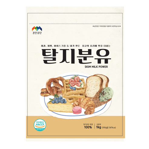 경인 탈지분유, 1개, 1kg