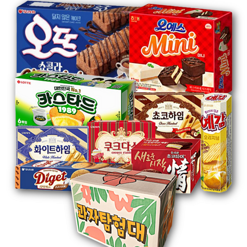 과자탐험대) 사무실 실속 스낵 과자 세트, 1세트, 9종 A세트