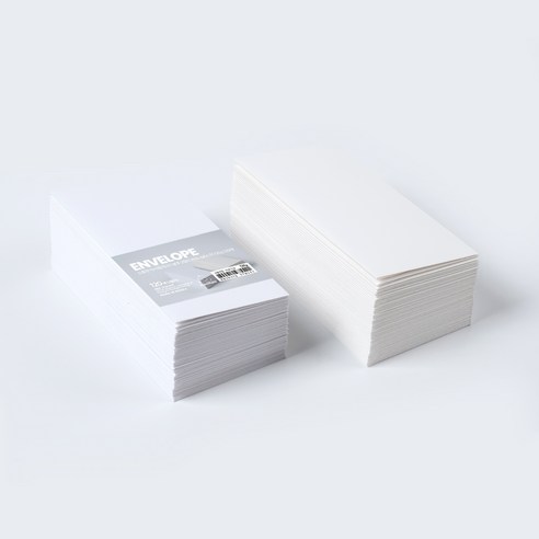 PaperPhant 하이퀄리티지 도톰한 가로형 봉투, 3컬러 티끌지(한지) 120g 80매