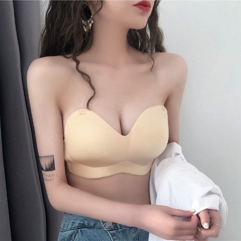 KORELAN 집 하다 등 교차 미녀 무흔 광면 속옷 무강 코일 작은 가슴 모으다 문흉 브래지어