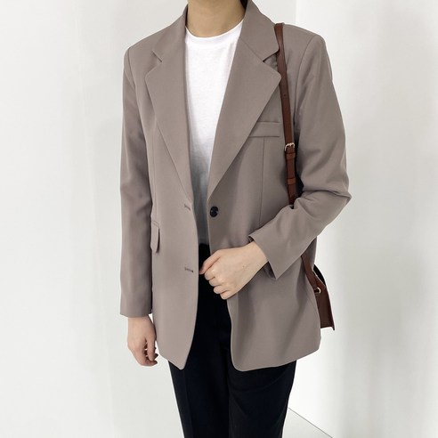 데일트 여성 오버핏 기본 블레이저 자켓