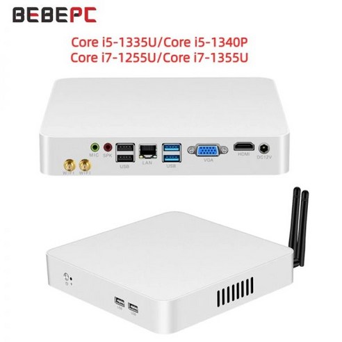 BEBEPC 선풍기 12 13 i5 1335U 1340P 1255U 1355U M2 224, NO RAM SSD WIFI, Core i5-1335U DDR4