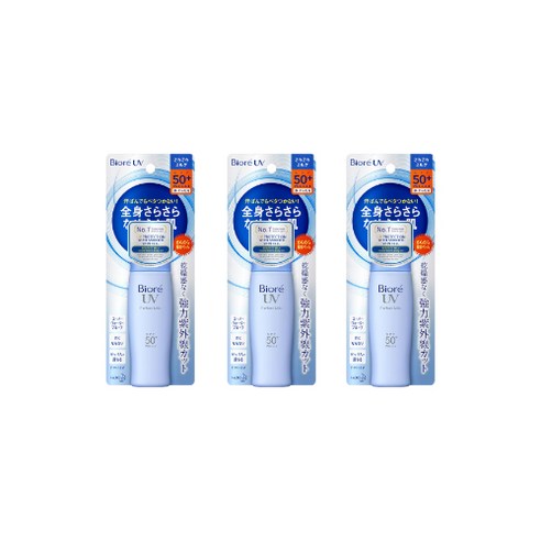 Biorer 비오레 UV 산뜻한 퍼펙트 밀크 자외선차단제 SPF50+ / PA++++, 3개, 40ml