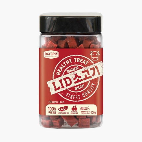 데이스포 헬시트릿 LID 강아지 간식, 소고기, 400g