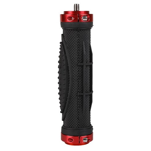 AFBEST 카메라 핸들 캠코더 액션 LED 비디오 라이트 1팩용 1/4인치 수나사가 있는 DSLR 탑 핸드헬드 그립, 블랙&레드