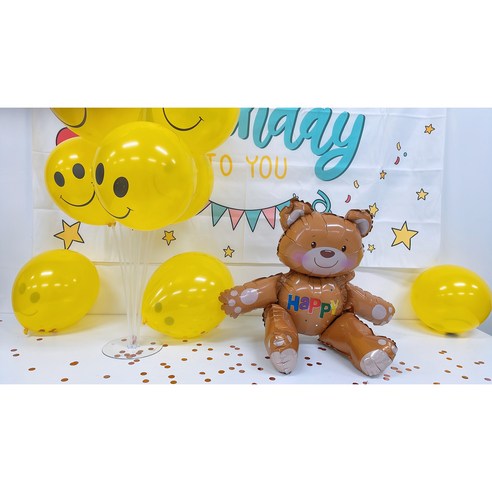 화려한 다비즈 생일축하를 위한 필수품: 풍선 파티용품 세트