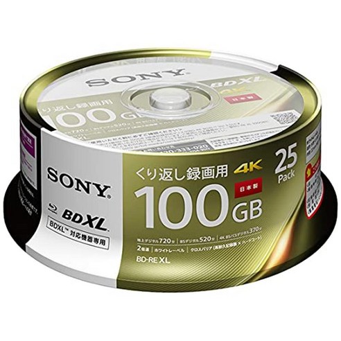 SONY 소니 비디오 용 블루 레이 디스크 (25 시트 팩) 25bne3vepp2 (Be-Reerer Double Speed ​​100GB) 녹음 애니메이션 드라마, 상품명참조